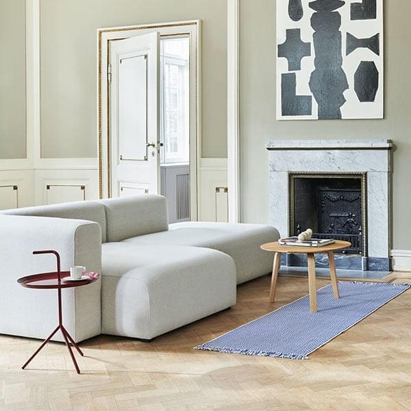 BELLA coffee table, by HAY, return to origins BELLA 45 x 49 cm - 17.72″ x 19.29″ (Ø x H) : Natural lacquered