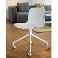 ABOUT A CHAIR - ref. AAC14 and AAC14 DUO - Polypropylene shell, aluminium legs, with wheels