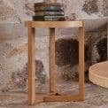 SCANDIWOOD Mesa auxiliar - hecho con madera maciza de roble agradable y chapa de madera, un ambiente cálido - eco, decoración y diseño