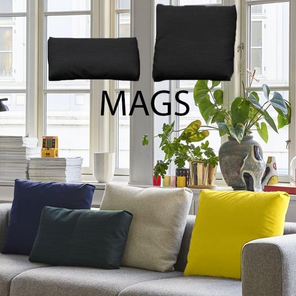 Coussin MAGS, deux dimensions, énorme choix de coloris