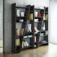 DELTA 1 to 5 columns shelfs, reversible system, wooden mat lacquering