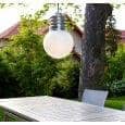 BASIC, una bonita lámpara de techo, funda de aluminio pulido, globo de polietileno.