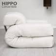 HIPPO, μια πολυθρόνα ή έναν καναπέ, που μετατρέπεται σε ένα άνετο επιπλέον κρεβάτι futon σε δευτερόλεπτα - διακόσμηση και ο σχεδιασμός