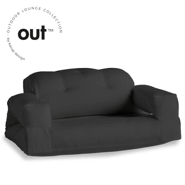 ein ein Sessel ein HIPPO, in zusätzliches sich das verwandelt in bequemes Sekundenschnelle oder Futonbett Sofa,