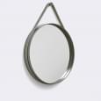 STRAP: a nice round mirror, in powder coated steel, with its silicone strap, HAY.