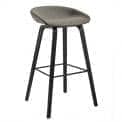 ABOUT A STOOL, bar stool by HAY - ref. AAS33 - Wooden base, seat in fabric, upholstered seat - HEE WELLING and HAY