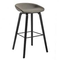 ABOUT A STOOL, bar stool by HAY - ref. AAS33 - Wooden base, seat in fabric,...