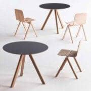 Der COPENHAGUE runde Tisch CPH20 und CHP25, hergestellt im festen Holz ...