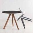 The COPENHAGUE round table CPH20 and CHP25, made in solid wood and plywood, by ronan and erwan bouroullec - deco and design