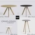 Die COPENHAGUE runden Tisch CPH20 und CHP25, aus Massivholz und Sperrholz, von Ronan und Erwan Bouroullec - Deko und Design