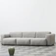 MAGS SOFA SOFT 、縫い目の縫い目、組み合わせ、ファブリック、レザー、 HAY