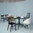 AAT20 round dining table, plywood, aluminum legs