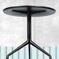AAT20 mesa redonda de comedor, madera contrachapada, patas de aluminio, HAY.