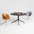 AAT20 round dining table, plywood, aluminum legs