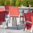Fauteuil et chaise indoor et outdoor ALCEDO, en inox et BATYLINE, Réf 2MD et 2MR, fabriqué en Europe par TODUS