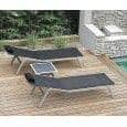 Sunlounger, ALCEDO, stainless steel and BATYLINE, indoor and outdoor, made in Europe