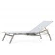 Sunlounger with integrated extension table, ALCEDO, stainless steel and BATYLINE, indoor and outdoor, made in Europe by TODUS - designed by JIRI SPANIHEL