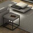 PETRA 、コーヒーテーブル、サイドテーブル：コンクリートのないコンクリート面と鋼、 -によって設計されIN ES MARTINHO