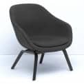 Le fauteuil About a Lounge Chair - réf. AAL83 - dossier bas, piétement bois multiplis, un grand choix de coloris, coussin d'assise amovible supplémentaire en option - confort nordique et personnalisation maximum