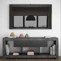 NARA, TV bord, der finder sin plads mod en væg eller i midten af stuen, fås også i konkret aspekt - designet af TEMAHOME