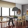APEX dining table, compact or extendable 200/250 cm x 100 cm: concrete aspect