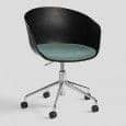 ABOUT A CHAIR - ref. AAC52 - Polypropylene shell, optional fixed cushion, aluminium legs with wheels and with Gas lift system