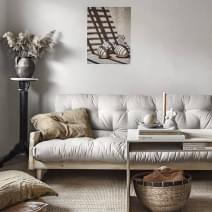 POP, sofa convertible : la touche vintage ajout&eacute;e au confort scandinave. structure bois, futon.