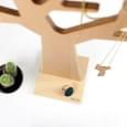 L’ARBRE A BIJOUX, jewellery tree, beech plywood and solid beech, eco-design