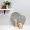 PING PONG, standing mirror, solid beech, lime plywood and glass, eco-design