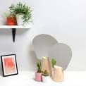 PING PONG, stående speil, solid bøk, lime kryssfiner og glass, økodesign