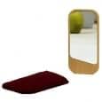 CLIN D'OEIL، مرآة جيب، خشب الزان الصلب والزجاج والأغنام الصوف، والتصميم الإيكولوجي