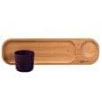 Bistro 2, planche petit déjeuner avec son gobelet, hêtre massif et fibres de bambou, design éco-responsable