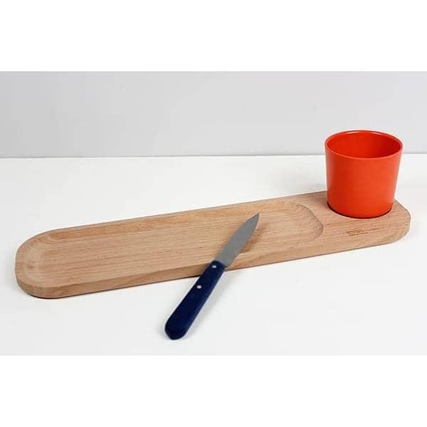 BISTRO 2, faggio servendo bordo con la tazza, in massello di faggio e la fibra di bambù, eco-design