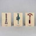 CARTES POSTALES, set of 3 wooden cards, maple, eco-design