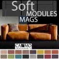 MAGS SOFA SOFT, Module in Leder, invertierte Nähte, kreieren Sie Ihr eigenes sofa, HAY