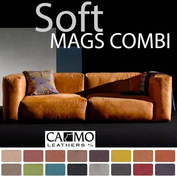 Sofa MAGS SOFT en cuir, combinaisons modulables