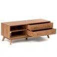 KENSAY tv unit, ​​130 x 45 x 50 cm, made in oak, 2 drawers, adjustable shelf