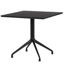 La table carr&eacute;e AAT15, multiplis, pieds en aluminium