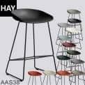 ABOUT A STOOL, stool bar by HAY - ref. AAS38 e AAS38 DUO - Base de aço, revestimento de polipropileno