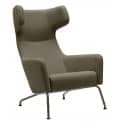 The HAVANA armchair, feet in steel, legendary and dynamic comfort. A very wide range of fabrics and colors