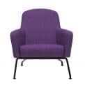 The HAVANA armchair, feet in steel, legendary and dynamic comfort. A very wide range of fabrics and colors