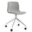 ABOUT A CHAIR - ref. AAC15 - Upholstered seat, aluminium legs, with wheels