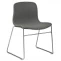 ABOUT A CHAIR - ref. AAC09 - Upholstered seat, feet in lacquered stainless steel