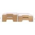 Lit STACK en bois, empilable. Grand confort, ligne pure et moderne.