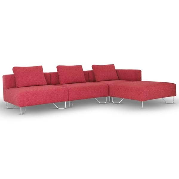 LOTUS sofá: combinar o módulo de base, o ângulo e os pufes para criar seu próprio sofá relaxar, com excelente conforto. Desenho: Stine Engelbrechtsen