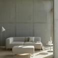 LOTUS sofa : combine the base module, the angle and the poufs to create your own relax sofa, with excellent seating comfort