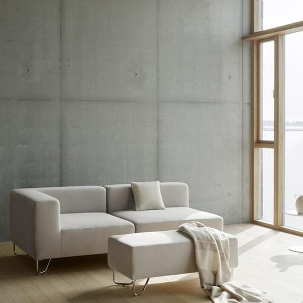 LOTUS sofa : combine the base module, the angle and the poufs to create your own relax sofa, with excellent seating comfort