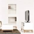 BLANCO sofabord, massivt egetræ struktur, hvid topplade