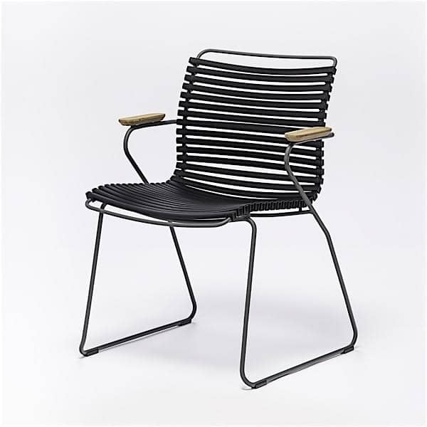 Jantar cadeira, CLICK SYSTEM, resina e aço, ao ar livre, por HOUE