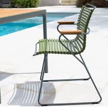 Chaise CLICK SYSTEM, r&eacute;sine et acier, outdoor